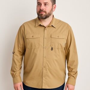 Columbia Tan Lightweight Utility Jacket Omni-Shade